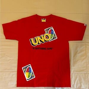 Bape Red UNO Short Sleeve Tee